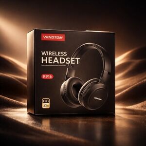 Vanotom Black Wireless Headset R916 Hifi Bluetooth